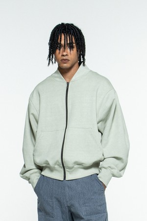 COL SWEAT JACKET(CREAM MINT)