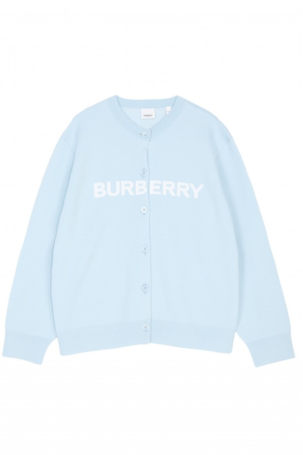 BURBERRY - 가디건 - 버버리 DOTTIE 8065603 A1397 여자 울 가디건 오버사이즈핏