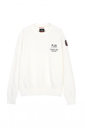 파라점퍼스 PMFLEMY01 OFF WHITE 남자 크루넥 긴팔 맨투맨 티셔츠