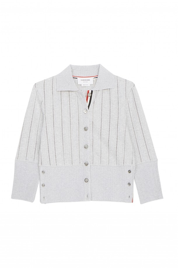 THOM BROWNE - 가디건 - 톰브라운 FJT318A J0143 065 여자 카라 가디건