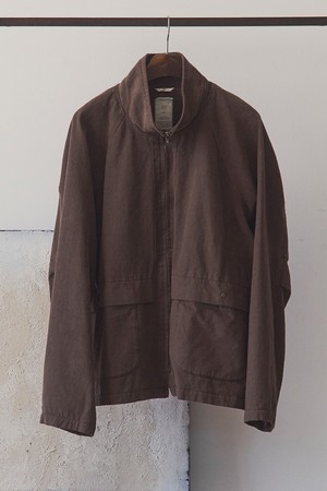 크롭 하이넥 블루종