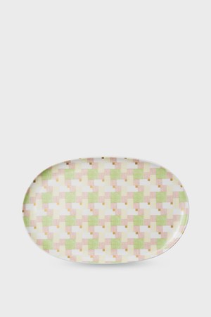 사색 타원 접시 1p