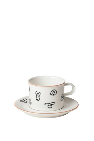 [한국도자기 X 웜그레이테일] 버니버니 머그 & 소서 2p