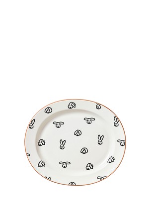 [한국도자기 X 웜그레이테일] 버니버니 오발 플레이트 1p