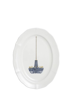 [한국도자기X티보에렘] 48. 오발접시 28CM 1P (Crystal chandelier)