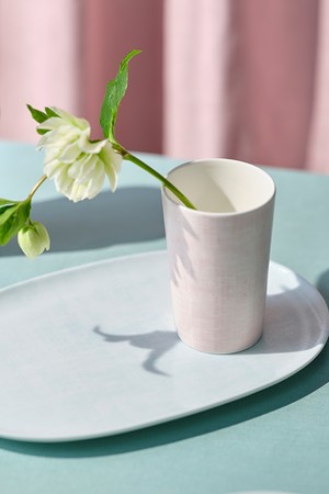 연 타원 접시 (4color) 1p