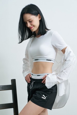 크롭 반팔 브라탑 티셔츠_WHITE-a