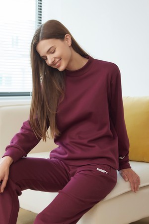 남여공용 밍크 플리스 홈웨어 2P_WINE-a