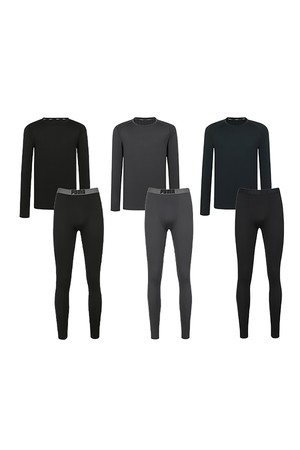 남성 WARM PANEL 웜웨어 6P_BLACK-a