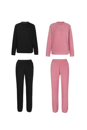 플리스 셋업 남녀 4P_BLACK-a