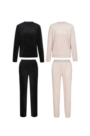 홈웨어 벨로아 기모 셋업 남녀 4P_BEIGE-a