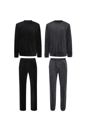 홈웨어 벨로아 기모 셋업 남녀 4P_GREY-a