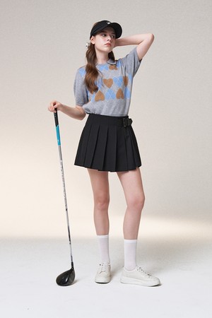 랩 큐롯 주름 치마 바지_BLACK-a