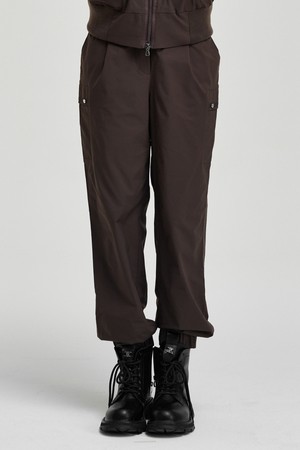 유틸리티 벨트카고 조거팬츠_BROWN-a