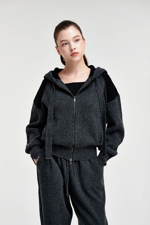 시그니쳐 캐시미어 니트 후드집업_GREY-a