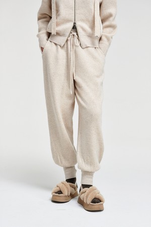 시그니쳐 캐시미어 조거PT_BEIGE-a