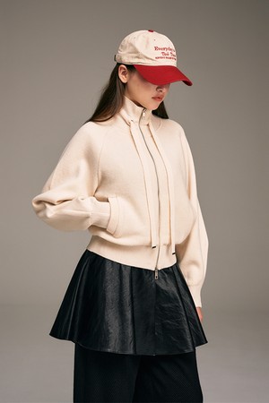 캐시미어 방풍 가디건_IVORY-a