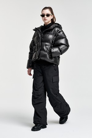 시그니쳐 소매 탈부착 DOWN J/P_BLACK-a