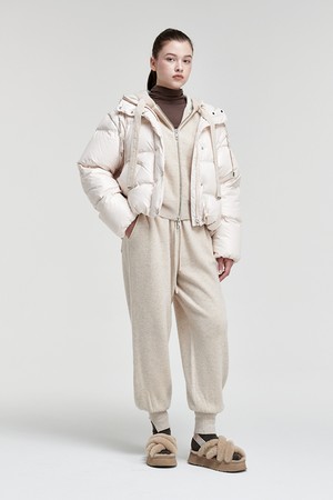 시그니쳐 소매 탈부착 DOWN J/P_IVORY-a
