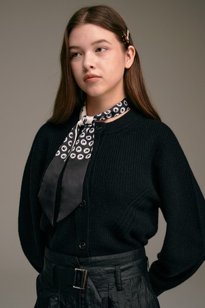 디마레 로고 스카프_BLACK-a