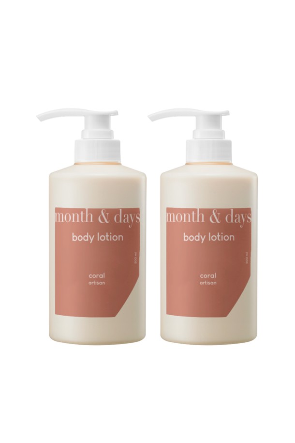 month & days - 바디/핸드케어 - 먼스앤데이즈 퍼퓸케어 바디로션 코랄 아티잔 500ml x 2개