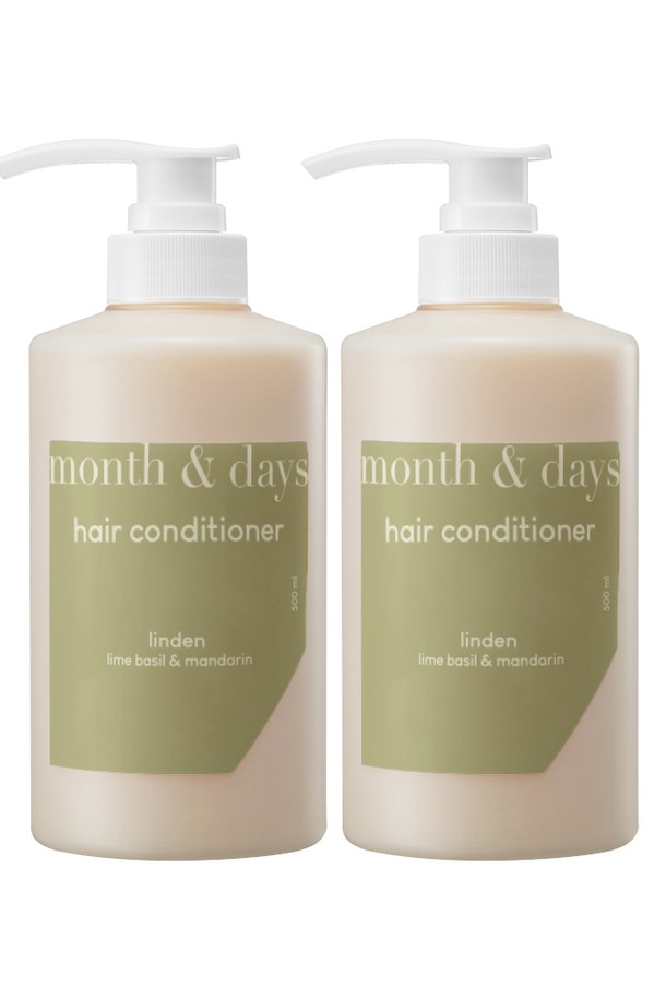 month&days  - 헤어케어 - 먼스앤데이즈 퍼퓸케어 컨디셔너 린든 라임 앤 바질 500ml x 2개