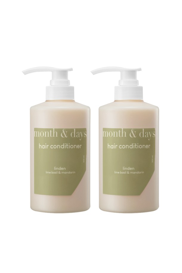 month&days  - 헤어케어 - 먼스앤데이즈 퍼퓸케어 컨디셔너 린든 라임 앤 바질 500ml x 2개