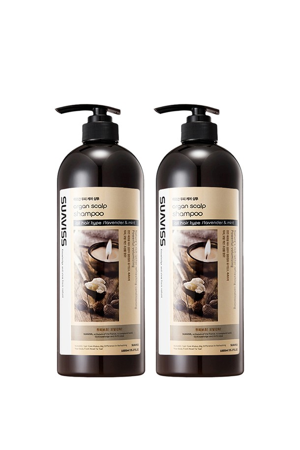 [수아비스] 아르간 두피케어 샴푸 1000ml *2개는 민감한 두피와 모든 모발 타입에 사용 가능한 샴푸입니다. 아르간 오일, 천연 멘톨, 식물성 계면활성제의 풍부한 영양을 담아 두피 케어와 모발 케어를 동시에 관리합니다. 약산성 포뮬러로 두피 자극을 최소화하며, 쿨링감과 진정 효과를 선사하여 건강한 두피 환경을 조성합니다. 풍성한 거품으로 두피 모공 속 노폐물을 깨끗하게 클렌징하고, 수분 밸런스 케어로 촉촉함을 유지시켜줍니다. 1000ml 대용량 2개 세트로, 손상된 두피와 모발에 영양을 공급하여 건강하게 가꾸어 보세요.
