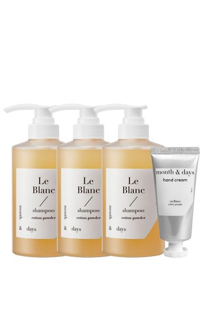 [먼스앤데이즈/단독] 3SET 르 블랑(베이비파우더향) 샴푸+핸드크림