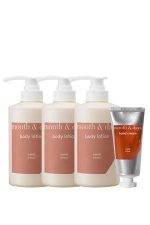 [먼스앤데이즈/단독] 3SET 코랄(감귤과 허브향) 바디로션+핸드크림