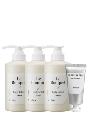 [먼스앤데이즈/단독] 3SET 르 부케(플로럴향) 바디로션+핸드크림