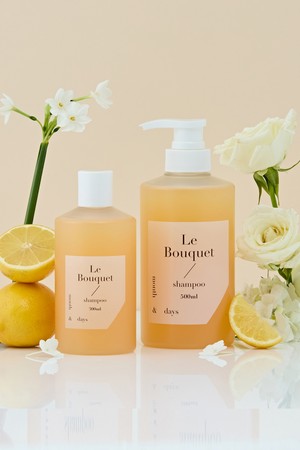 [먼스앤데이즈/증량패키지] 퍼퓸케어 샴푸 르 부케 플로럴향 500ml+300ml