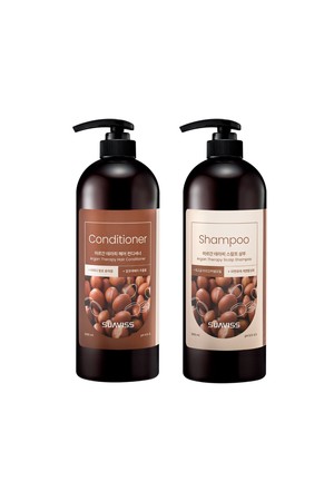 [헤어 SET] 수아비스 아르간 테라피 스칼프 샴푸&컨디셔너 세트 1000ml