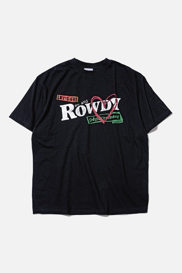 ROWDY - 반팔티셔츠 - Lets get rowdy T-Shirt_Black