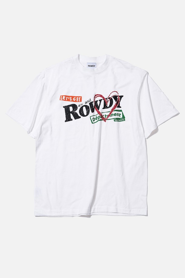 ROWDY - 반팔티셔츠 - Lets get rowdy T-Shirt_White