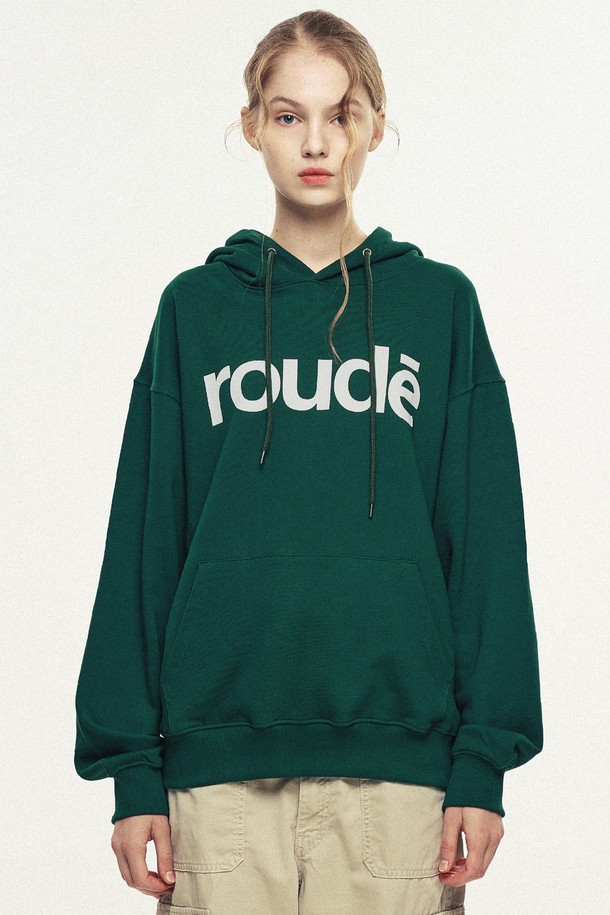 ROWDY - 후디 - Rowdy Signature Logo Hoodie_Forest Green