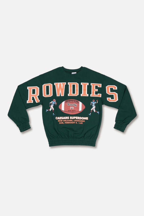 ROWDY - 스웨트셔츠 - Rowdies Super-Bowl Banding Sweatshirt_Forest Green