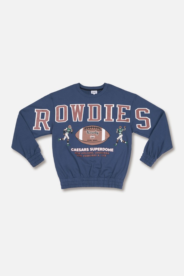 ROWDY - 스웨트셔츠 - Rowdies Super-Bowl Banding Sweatshirt_Vintage Blue