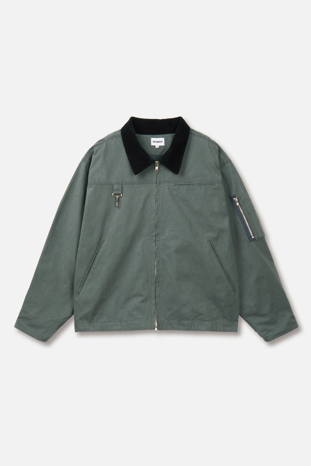 ROWDY - 자켓 - Utility Work Jacket_Khaki Grey