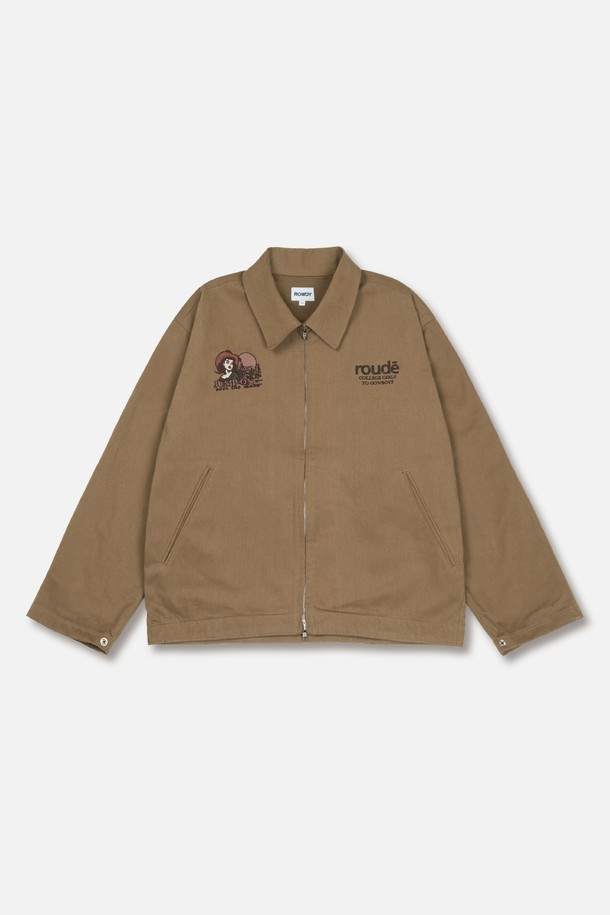 ROWDY - 자켓 - Cowboy Embroidered Work Jacket_Peanute