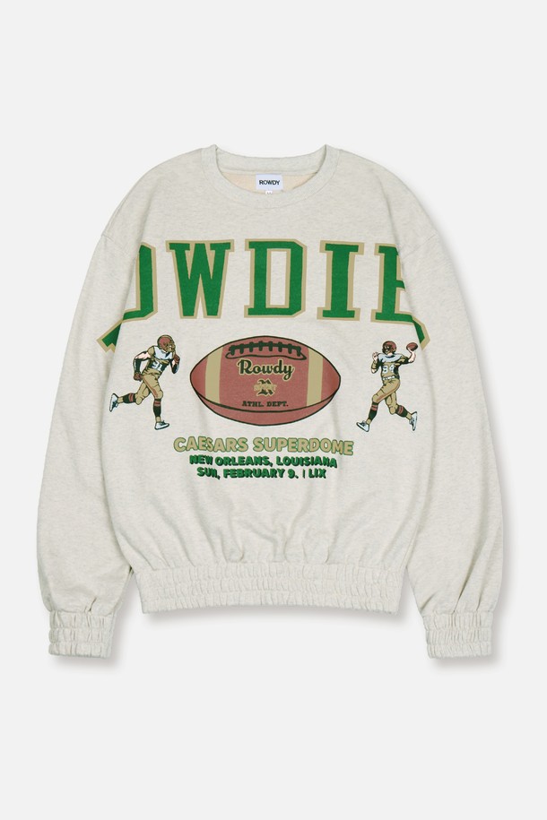 ROWDY - 스웨트셔츠 - Rowdies Super-Bowl Banding Sweatshirt_Oatmeal