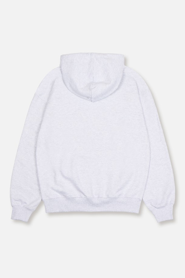 ROWDY - 후디 - Rowdy Signature Logo Hoodie_Light Heather Grey