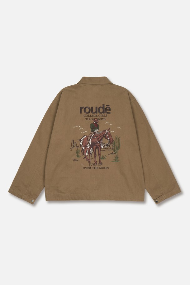 ROWDY - 자켓 - Cowboy Embroidered Work Jacket_Peanute