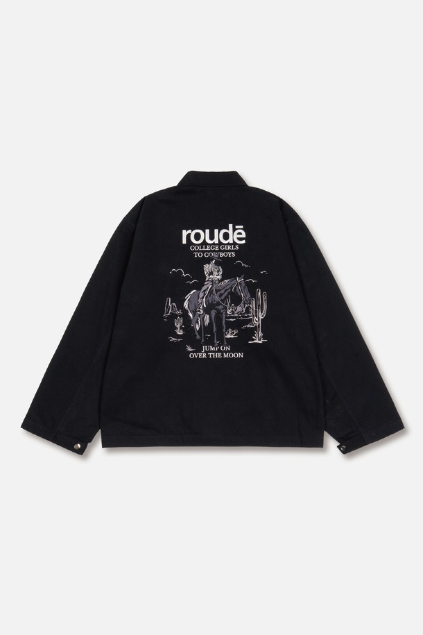 ROWDY - 자켓 - Cowboy Embroidered Work Jacket_Black