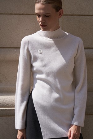 클래식 슬릿니트 드레스_크림_IVORY-a