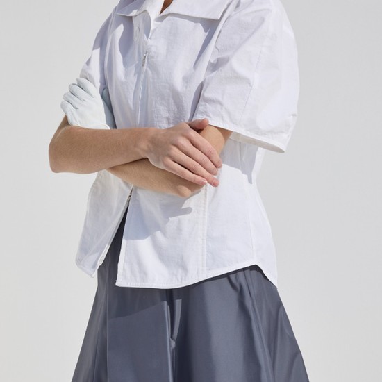 슬림핏 훌스커트_매트블루