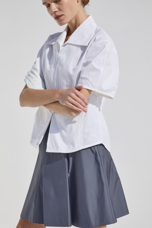 슬림핏 훌스커트_매트블루