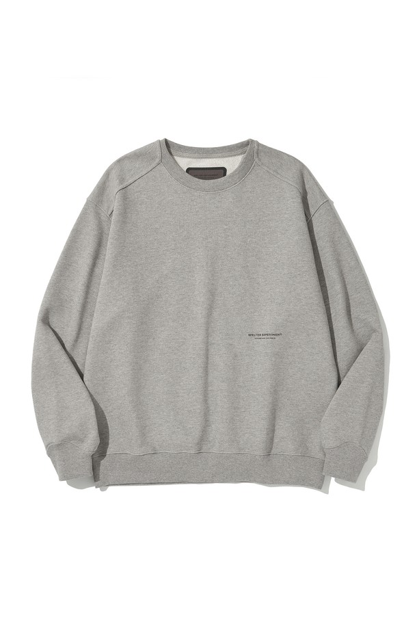 WELTER EXPERIMENT - 스웨트셔츠 - SADDLE HEAVY SWEATSHIRT_MELANGE_WLT019