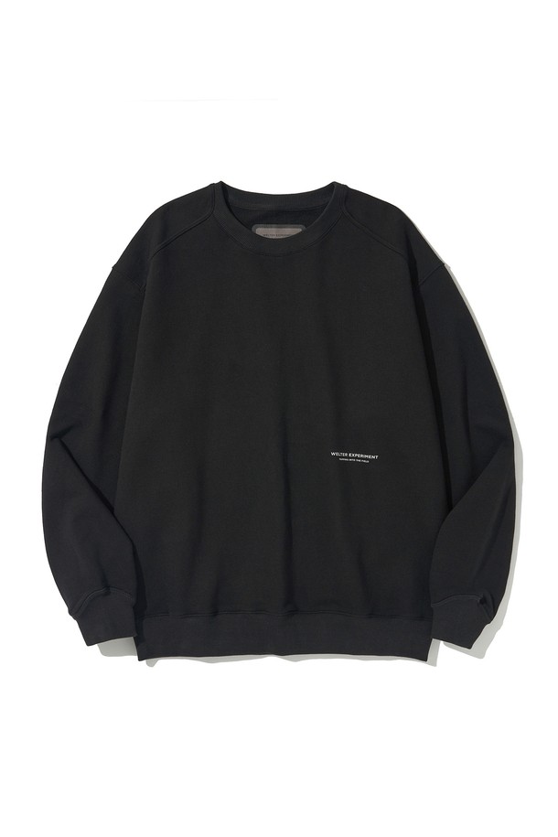 WELTER EXPERIMENT - 스웨트셔츠 - SADDLE HEAVY SWEATSHIRT_BLACK_WLT020