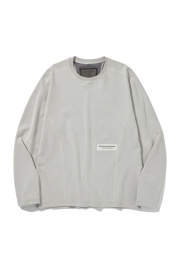 WELTER EXPERIMENT - 긴팔티셔츠 - SQUARE FLEECE PULLOVER_WHITE_WLT022